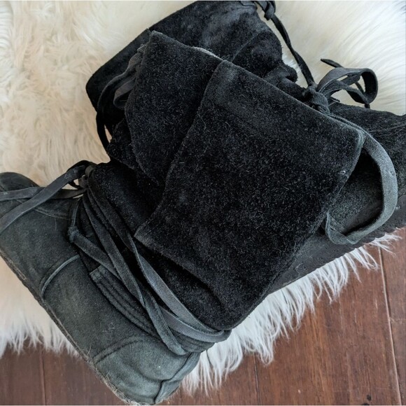 Steger Mukluks Moosehide Ojibwa Black Winter Boots Made in USA 8 / 9 - Picture 8 of 9